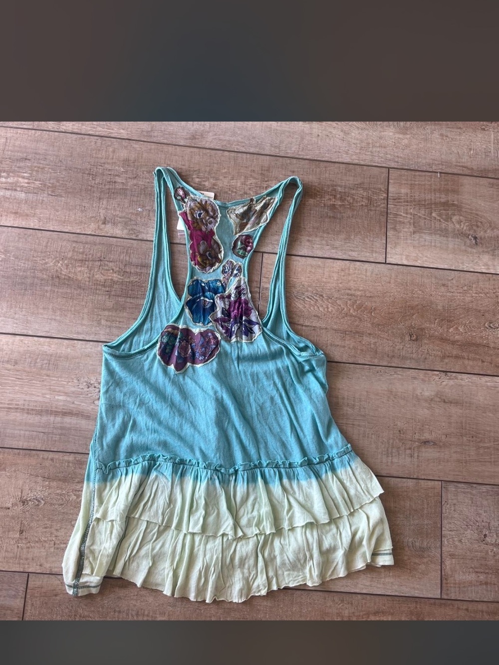 🔥NWT Vintage/Y2K-era Free People Patchwork Ombré Tank Top circa late 2000s
